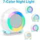 thumbnail image 2 of Reloj despertador digital LED para niños - Luz nocturna para niñas - Función día/noche para niños - Volumen ajustable - Función de repetición - Recargable por USB (blanco), 2 of 5