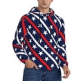 thumbnail image 2 of Fotbe Men's Hoodie with Patriotic Star Pattern - Kangaroo Pocket Pullover Hooded Sweatshirt, Perfect for Daily Wear, Travel, and Home-XX-Large, 2 of 7
