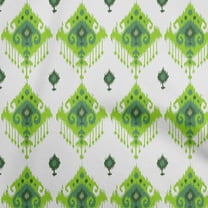 oneOone Polyester Spandex Green Fabric Asian Ikat Quilting Supplies Print Sewing Fabric By The Yard 56 Inch Wide-8988