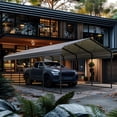 thumbnail image 4 of SUMMIT LIVING 12 x 25 ft Metal Carport with Galvanized Steel Panel Roof, Heavy Duty Outdoor Garage Storage Shelter for Cars, Boats, SUV and Truck, 4 of 10