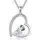 thumbnail image 1 of Fashion Creative Pug Heart Pendant Necklace for Women Cute Pet Dog Perfect Birthday Anniversary Jewelry Gift for Dog Lovers, 1 of 5