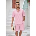 thumbnail image 5 of COOFANDY Men's Knit Polo Shirt Short Sleeve Vintage Golf Shirt Lightweight Classic Fit Shirts, 5 of 7