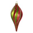 thumbnail image 1 of Vickerman 12'' Glitter Rouge Swirl Drop Ornement de Noël, 1 of 1