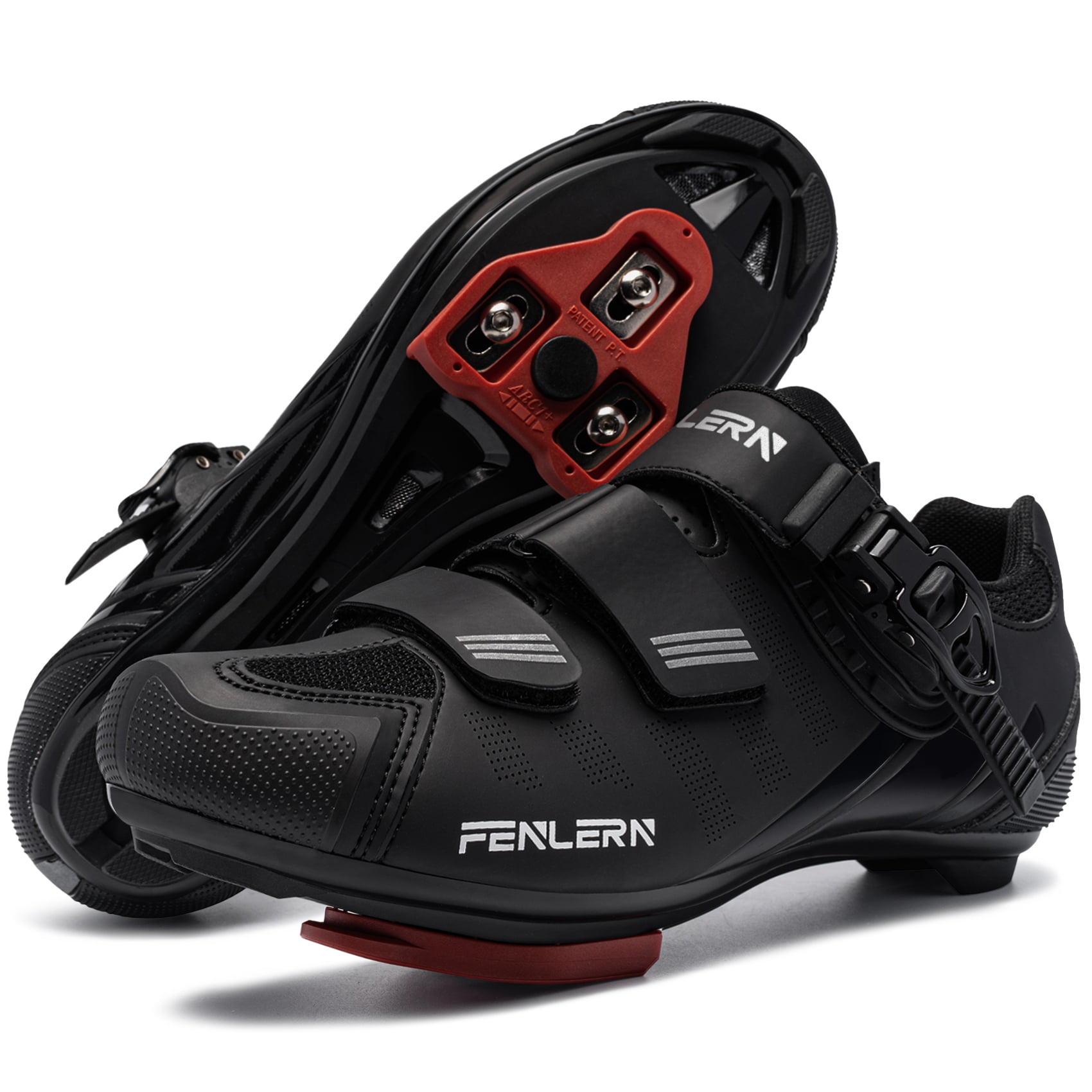 Fenlern Cycling Shoes Men with Compatible Cleat Peloton Buckle Strap MTB Shoes Indoor Riding 
