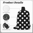 thumbnail image 3 of Sigee Black and White Polka Dot for Dual Pocket Sling Backpack Hiking Daypack Multipurpose Cross Body Chest Bag, 3 of 8
