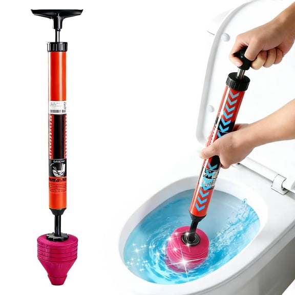 High Pressure Toilet Plunger, 2026 New Powerful Air Drain Unclogger, Toilet Auger Clog Remover Tool Sink Plunger Bathroom Toilet Unclogger Tool Heavy-Duty Clog Remover for Bathroom Drains