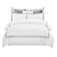 thumbnail image 3 of Glenmont Cotton 3-Piece Duvet Cover Set by Blue Nile Mills, Full/Queen, White, 3 of 3