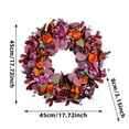 thumbnail image 3 of DGQPLPD Spring Fall Wreaths for Front Door with Blue Hydrangea, Fall Wreath Front Door with Purple Orange Peony and Pumpkins-Fall Decoration, 3 of 8