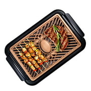 Gotham Steel Smokeless Grill with Fan, Indoor Grill Ultra Nonstick Electric Grill Dishwasher Safe Surface, Temp Control, Metal Utensil Safe, Barbeque Indoor Grill, As Seen on TV