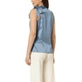 thumbnail image 3 of INSPIRE CHIC Women's Satin Tank Tops Sleeveless Bow Tie Neck Solid Work Blouses XS Blue, 3 of 6