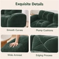 thumbnail image 5 of JERFIT 2-Seater Velvet Sofa, Modular Cloud Couch with Anti-Slip Base, No Assembly Required, Emerald Green, 5 of 10
