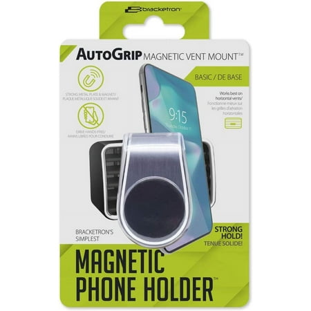 Bracketron - AutoGrip Magnetic Vent Mount for Most Cell Phones - Black