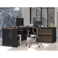 thumbnail image 2 of Pemberly Row 4 Piece L Shaped Computer Desk in Antigua and Black, 2 of 8