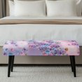 thumbnail image 5 of CHAQLIN Purple Floral Set Polyester Spandex Bench Slipcover with Dustproof, Easy Clean Wear Resistant Dining Bench Slipcover for Bedroom, 5 of 9
