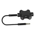 thumbnail image 2 of 1 to 5 Audio Splitter 3.5mm Audio Router Separator Device Adapter Patch Cable Splitter,2 x 1 to 5 Audio Splitter,Black, 2 of 6