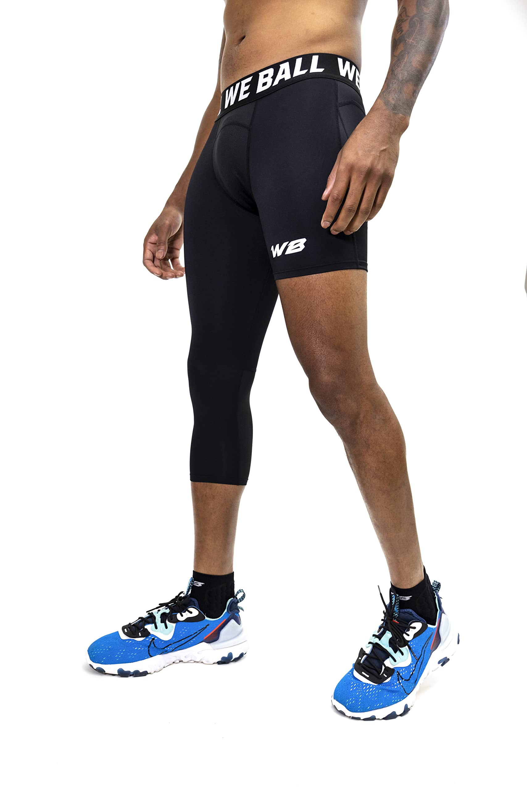  We Ball Sports Athletic Compression Tights, Men's Single Leg  Sports Tights
