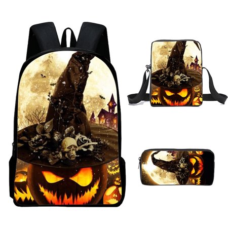 Schoolbag The Nightmare Before Christmas Student Laptop Travel Backpacks 3PCS #10
