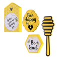 thumbnail image 4 of POINTERTECK Sign Decor Honey Wooden Kitchen Happy Tray Tiered Decorations Wood Rustic Farmhouse Comb Table Classroom Box Hanging, 4 of 6