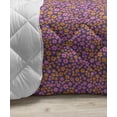 thumbnail image 3 of Floral Down Alternative Comforter, Repetitive Wild Roses in Violet Tones on Polka Dotted Background, Microfiber Quilt for All Season, 5 Sizes, Pale Blue Purple Grey, by Ambesonne, 3 of 3