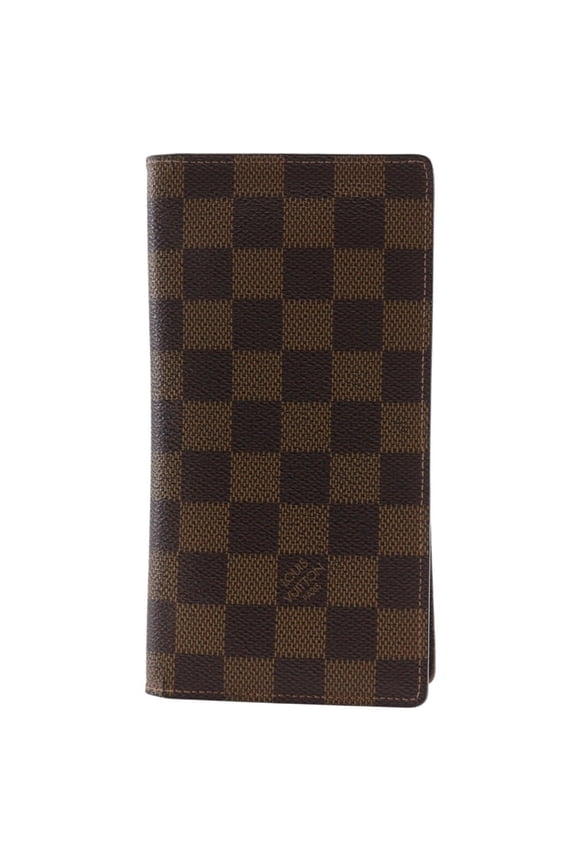 Pre-Owned Louis Vuitton Porte Valeurs Cartes Crdit Billfold N61823 Damier Canvas 2002 Brown...