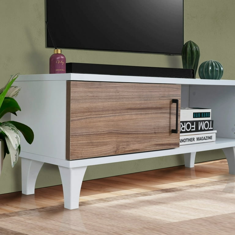 Atelier Mobili Small TV Stand 38 Inch TV Stand for up to 55 inch TVs Small Entertainment Center Media Console Walmart