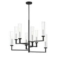 thumbnail image 4 of Folsom 8-Light Adjustable Chandelier in Matte Black with Polished Chrome Accents, 4 of 5