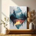 thumbnail image 6 of UXIEQU Geometric Mountain Forest Reflection Canvas Wall Art Print 15.75x11.81 Inches, 6 of 8