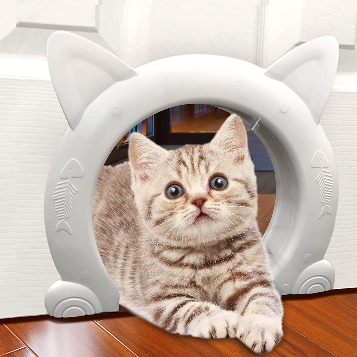 Pet Cat Door Kitty Pass Cat Door Hides Litter Box from Kids and Dog Cat Doors for Interior Doors Walmart