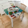 thumbnail image 2 of Robin Birds and Red Cardinal Tablecloth Sit On The Branch Christmas Snowman Rectangle Tablecloth Picnic Tablecloth BBQ Table Cloths Polyester for Kitchen, 2 of 7