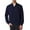 Navy, variant on Paiwinds Men’s Solid Stand-Collar Utility Top, Quarter-Zip & Button Front Long-Sleeve Shirt, Lightweight Polyester Casual Jacket for Work-Home-Outdoors, All-Season Regular Fit