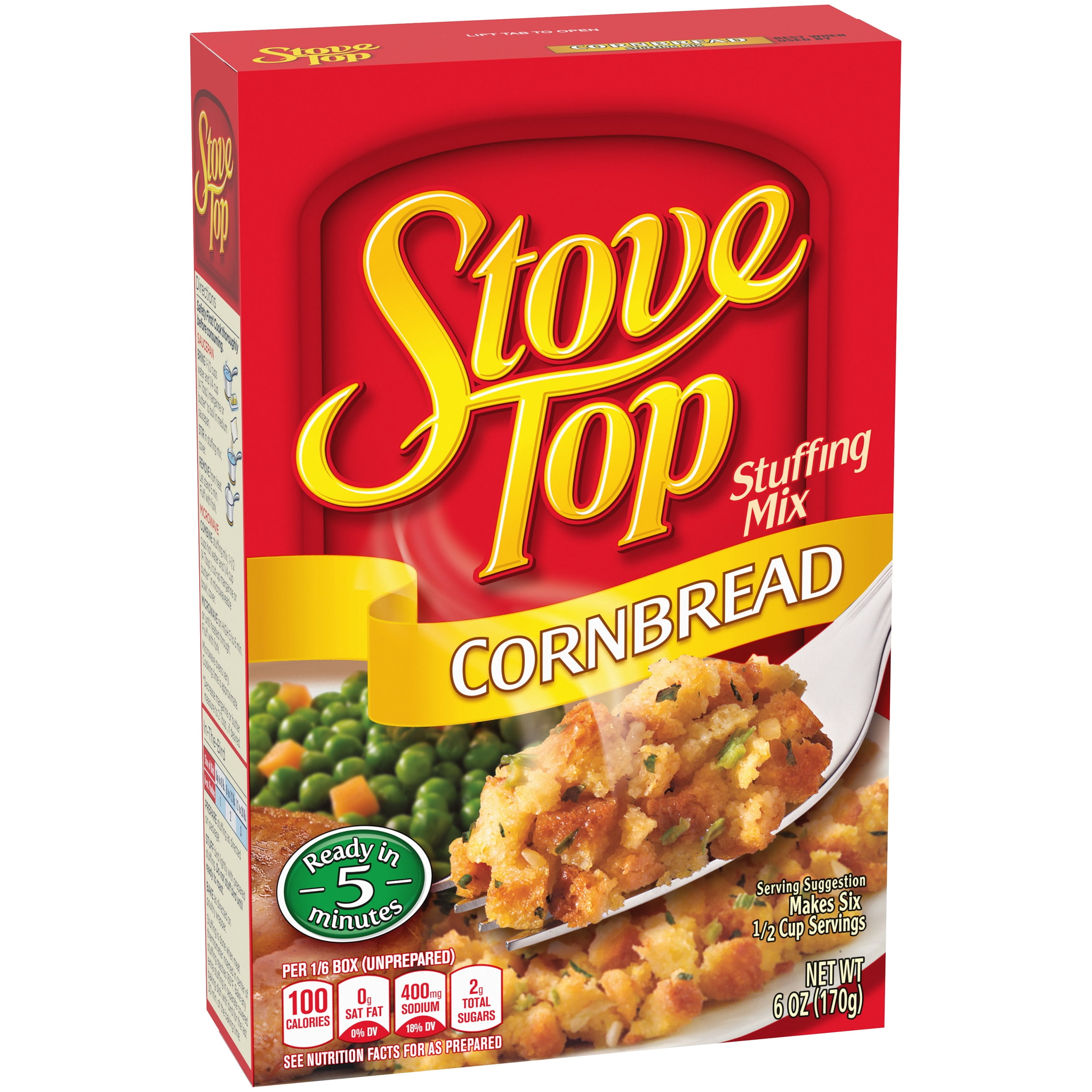 Stove Top Cornbread Stuffing Mix 6 Oz Box Walmart Com Walmart Com