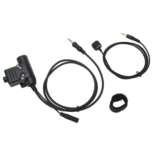 Adaptador de auriculares de radio, adaptador PTT con adaptador de radio Back Way Adaptador de auriculares PTT Impulsado por el rendimiento