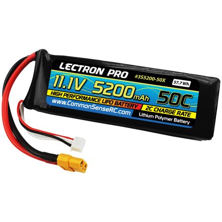 UPC: 0612289982047 | Lectron Pro 11.1V 5200mAh 50C Lipo Battery with XT60 Connector