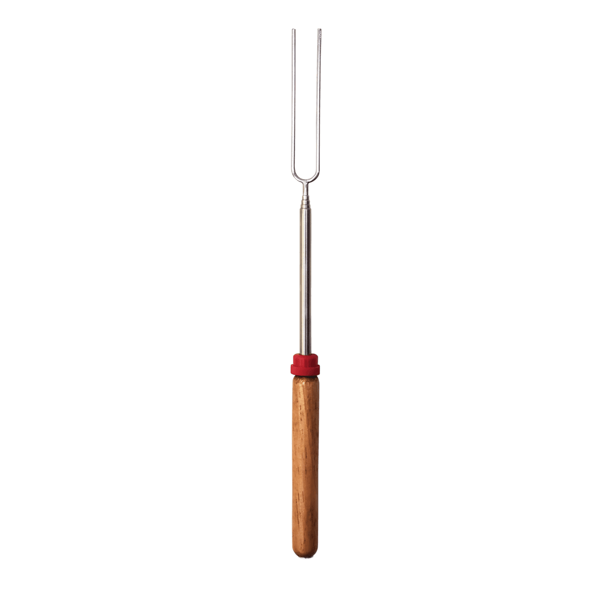 Coghlan's Telescoping Fork – Stainless Steel 12.5–34in Extendable with Wooden Handle & Roller