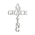 thumbnail image 1 of Central Coast Designs AMAZINGGRACE-24SS 24 x 16 in. Amazing Grace Cross Script Steel Laser Cut Wall Art, Shiny Steel, 1 of 1