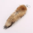 thumbnail image 4 of Latrodar Cute Tail Keychain Pendant Women Key Pompoms Key Chains Khaki, 4 of 9