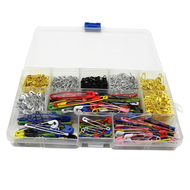 MasteelfCA 500 PCS Safety Heavyduty Pin Fastener with Nickel Coating for Quilt Blankets Crafts (Random Color)