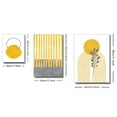 thumbnail image 4 of 3pcs Framed Canvas Art Set, Versatile Wall Decor for Any Room - Stylish Wooden Framesmedieval art, mustard yellow and grey geometric abstract art, modern floral art,, Living Room, Bar, Cafe, home an, 4 of 4
