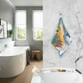 thumbnail image 2 of Yayeee 2 Pack Hand Towels for Bathroom 100% Cotton 16" x 28" Soft Absorbent Kitchen Towel, Colorful Landscape, 2 of 7