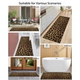 thumbnail image 4 of Fashion Wild Animal Front Door Mat Vintage Brown Leopard Print Welcome Doormat Indoor Outdoor Entrance Floor Mat Non-Slip Washable Runner Rug for Front Porch Decor 24x71 Inch, 4 of 6