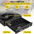 thumbnail image 4 of STAWAY 16" Cash Register Drawer - Heavy Duty, 5 Bill & 8 Coin Compartments, 3 Opening Methods, RJ11/RJ12 Compatible for POS Systems in Supermarkets & Restaurants, 4 of 8