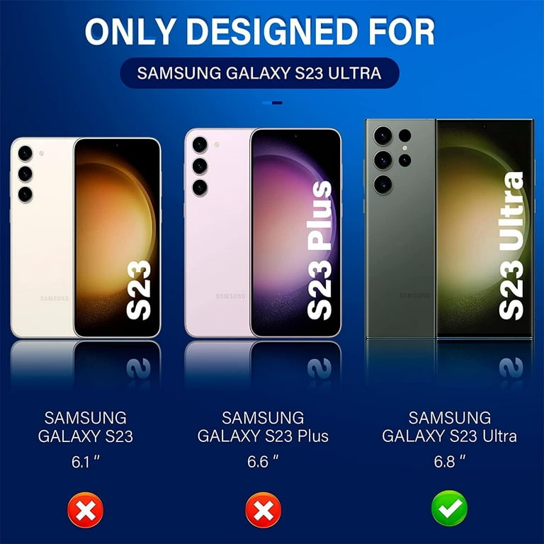 2+2 Pack] Samsung Galaxy S23 Ultra Screen Protector & Camera Protector  Fingerprint Unlock Bubble Free Anti-Scratch Anti-Fingerprint 9H Hardness Tempered  Glass Screen Protector 