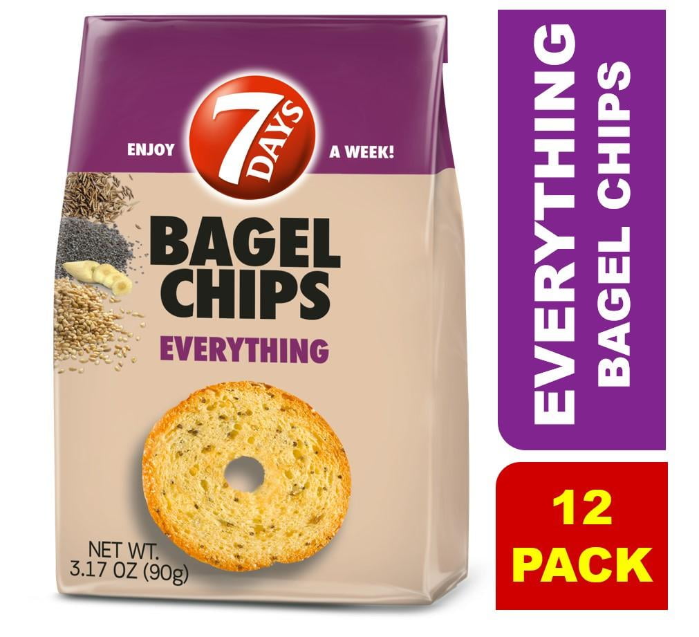 7Days Bagel Chips, Everything, 3.17oz (Pack of 12)
