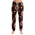 thumbnail image 2 of Hearthz Halloween Print Pj Pants Women Ghost Pumpkin Spider Web Graphic Jogger Lounge Pants Elastic Waist Comfy Lounge Pants Women with Cuffed Ankles, 2 of 5