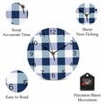 thumbnail image 5 of Wall Clock Blue White Buffalo Plaid Clocks PVC Silent Non-Ticking Battery Operated Decorative Classic Checked Round Clock for Home Living Room Kitchen Bedroom Office School Wall Decor 10 Inch, 5 of 9