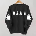 thumbnail image 2 of Jsaierl Halloween Sweatshirts for Women Spooky Ghost Graphic Pullovers Soft Holiday Crewneck Long Sleeve Sweater Tops Halloween Costumes, Sizes S-2XL, 2 of 7