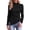 Black, variant on Womens Mock Neck Long Sleeve Blouse Fashion Ruched Waist Asymmetric Ruffle Hem Shirts Business Casual Office Fall Winter Tops for Women Purple 3XL