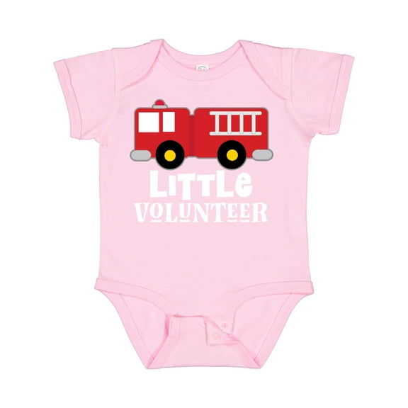 Inktastic Firefighter Childs Little Volunteer Boys or Girls Baby Bodysuit