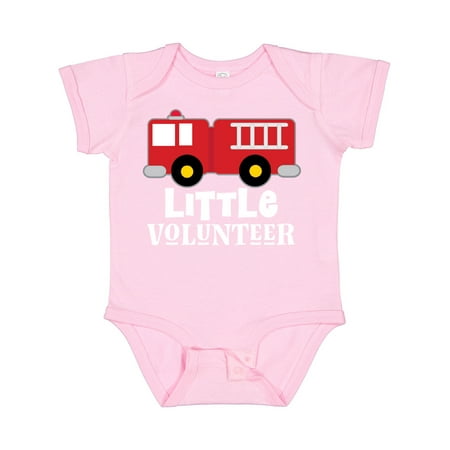 

Inktastic Firefighter Childs Little Volunteer Gift Baby Boy or Baby Girl Bodysuit