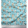 thumbnail image 1 of Soimoi Silk Fabric Mushroom & Dog Kids Print Fabric by Yard 42 Inch Wide, 1 of 1